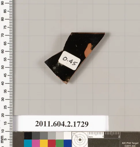 Terracotta rim fragment of a skyphos (deep drinking cup)