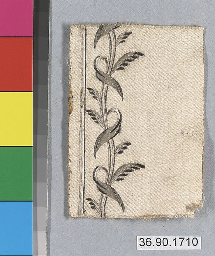 Embroidery sample for a man’s suit or waistcoat