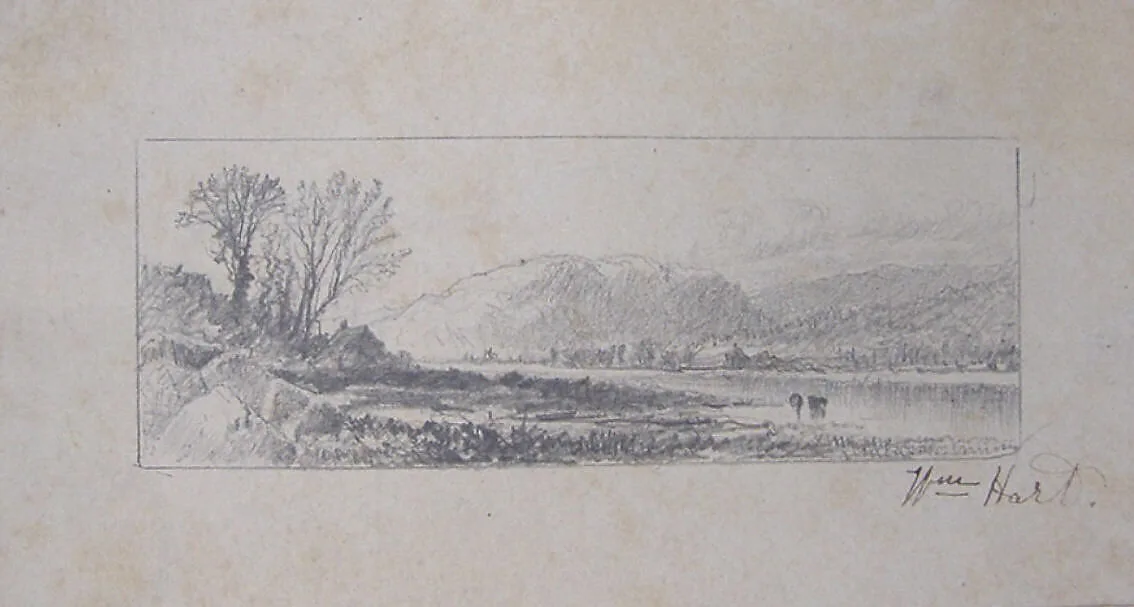 Landscape sketch — James M. Hart