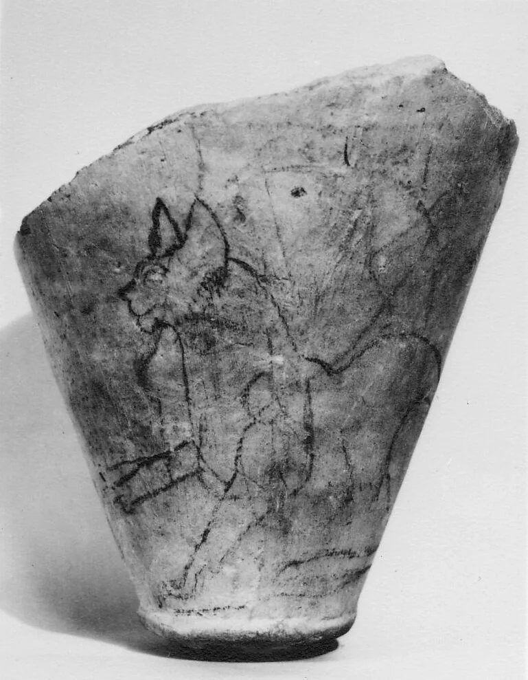 Ostracon with the Drawing of a Cat — Unknown