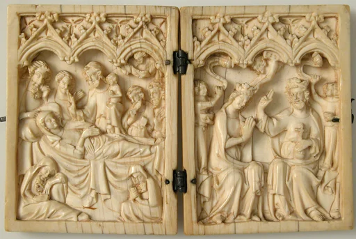 Diptych with Death and Coronation of the Virgin