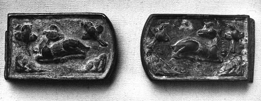 唐 鎏金銅帶板 （一組）|Decorative belt plaques