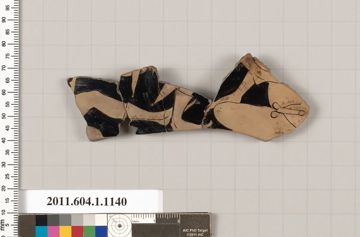 Terracotta fragment of a kylix (drinking cup) — Unknown