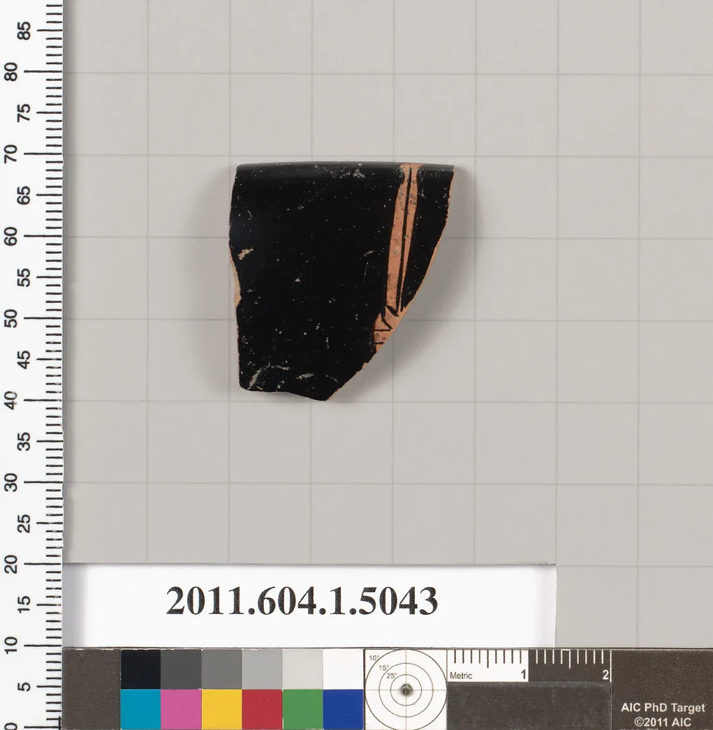 Terracotta fragment of a kylix (drinking cup) — Unknown