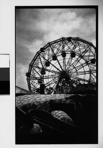 ["Wonder Wheel" and "Virginia Reel" Rides, Coney Island, New York]