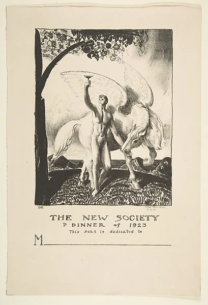 New Society Dinner Card — George Bellows|George Bellows