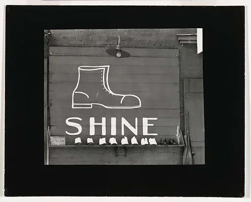 [Shoeshine Stand Detail in Southern Town]