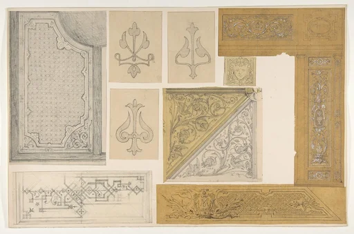 Ten designs for the painted decoration of an interior; one possibly for "Harwith"