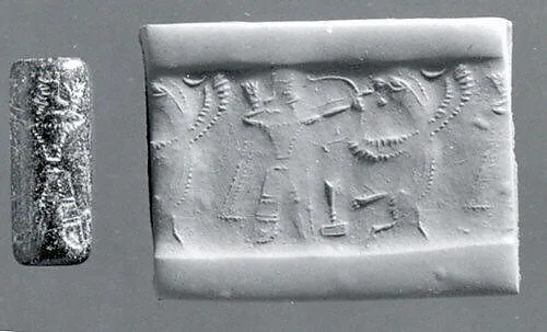 Cylinder seal with mythological contest scene — Unknown