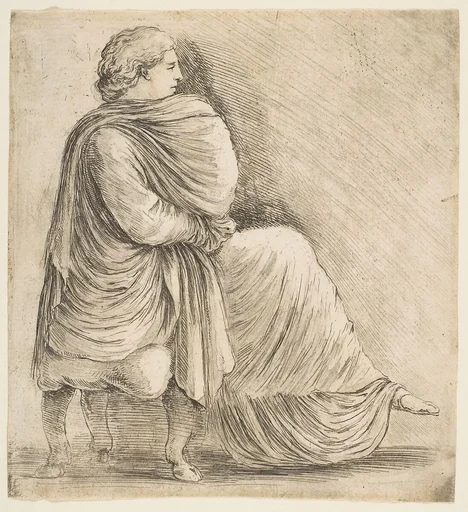Seated Woman in Profile after Antique Bas Relief