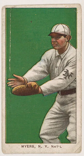 Chief Myers (catching), New York, from Coupon Cigarettes Baseball Issue, 1910 — Coupon Cigarettes