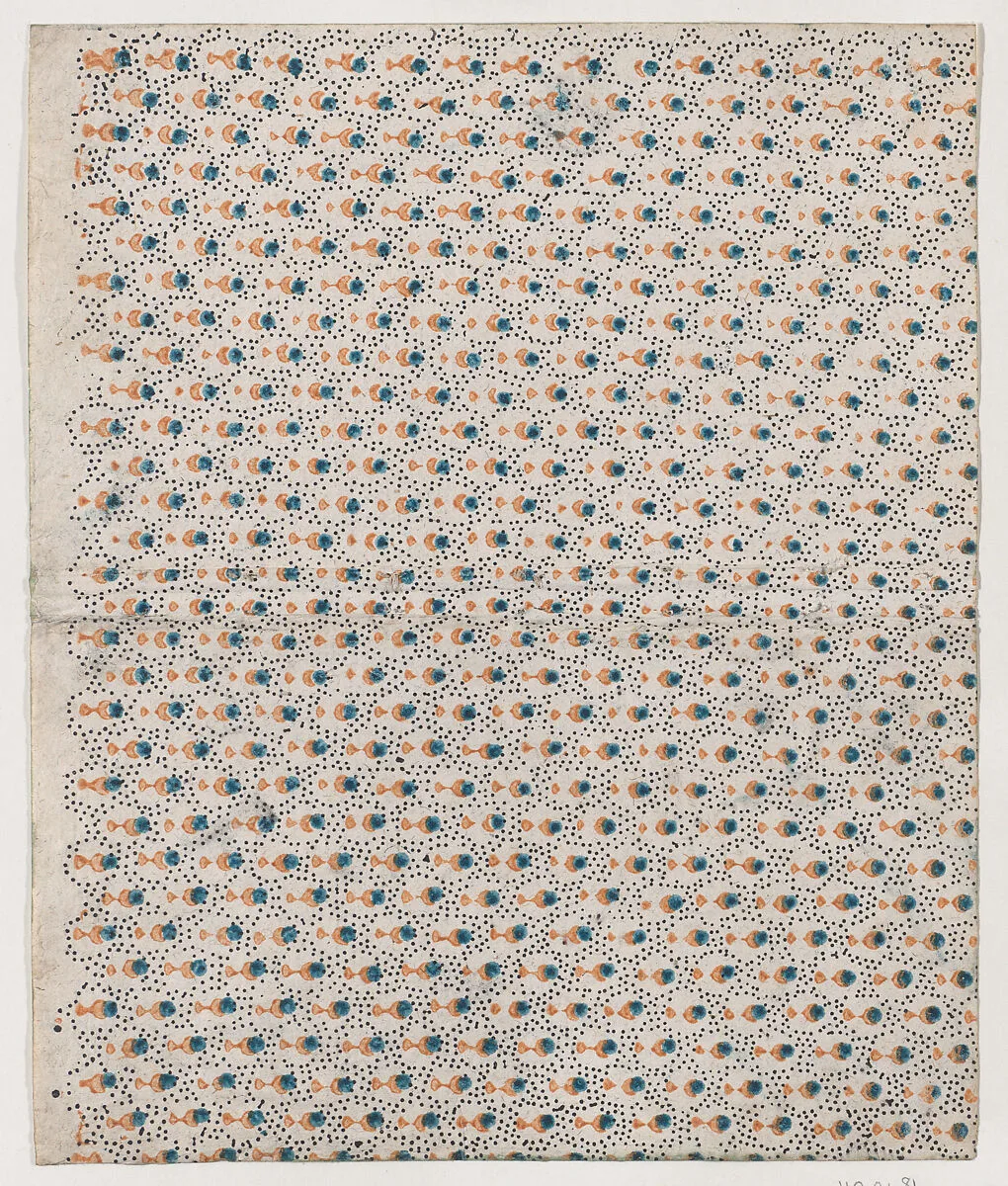 Book cover with overall pattern of orange and blue dots — Anonymous