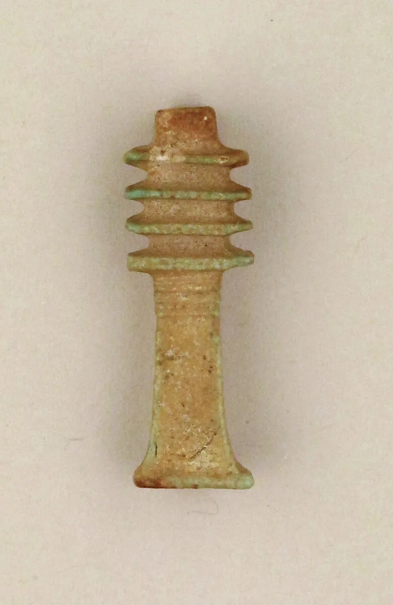 Amulet pendant, djed sign — Unknown