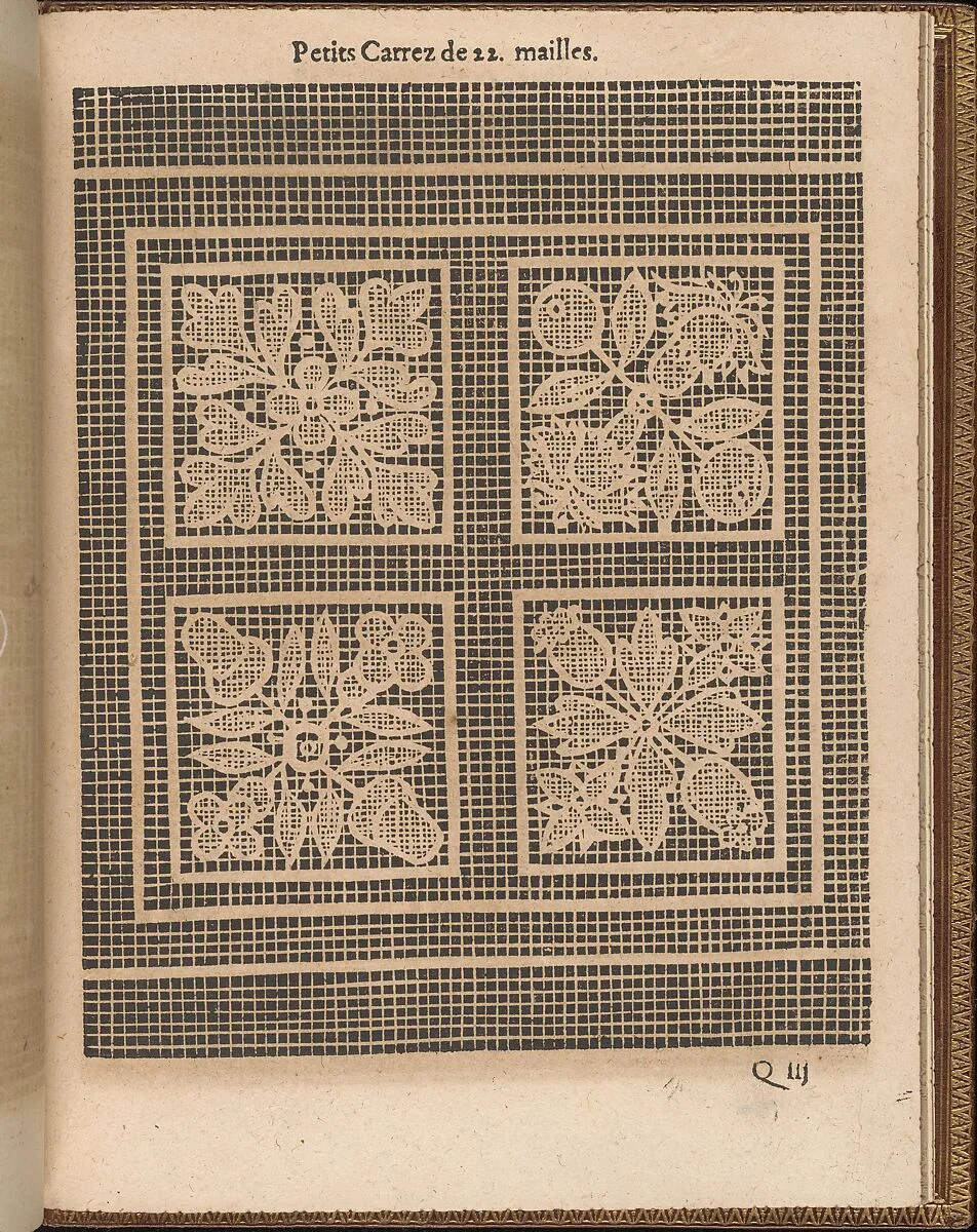La Pratique de l'Aiguille, page 62 (recto) — Matthias Mignerak|Pierre Firens|Marie de Medici|Jean Le Clerc