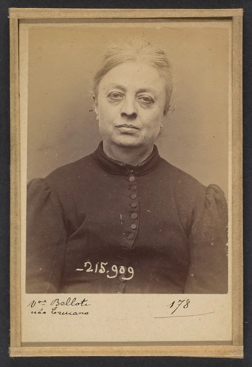 Trucano. Victorine (veuve Belloti). 54 ans, né à St Maurier (Italie). Chapelier. Vol anarchiste. 19/3/94. — Alphonse Bertillon