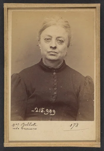 Trucano. Victorine (veuve Belloti). 54 ans, né à St Maurier (Italie). Chapelier. Vol anarchiste. 19/3/94.