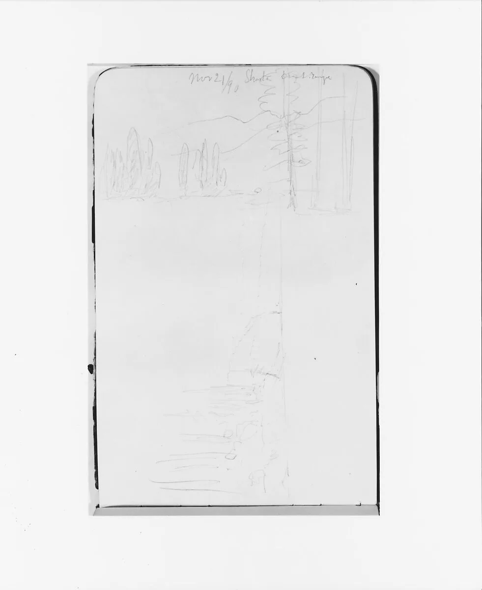 Two Landscape Sketches (from Sketchbook) — Albert Bierstadt