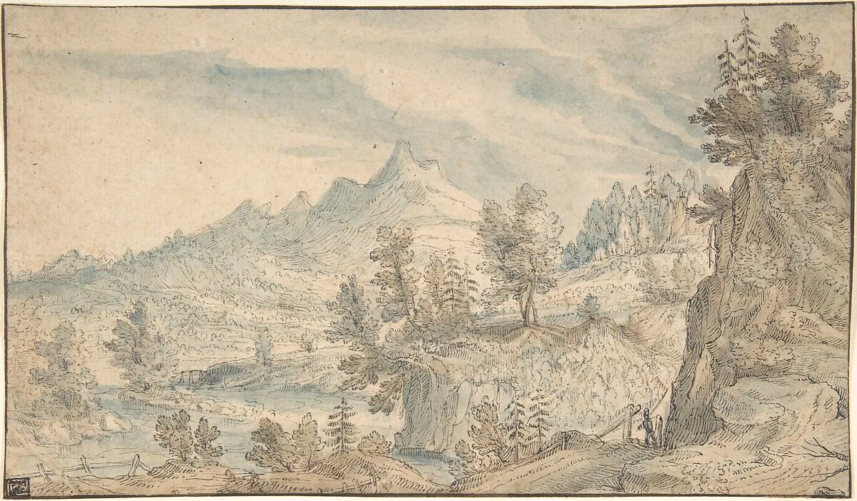 The Salzach Valley with a View of the Watzmann Massif in the Background — Frederik van Valkenborch