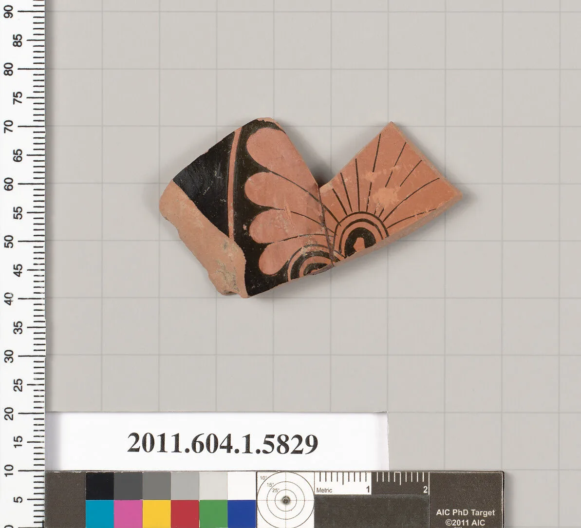 Terracotta fragment of a kylix: eye-cup (drinking cup) — Unknown