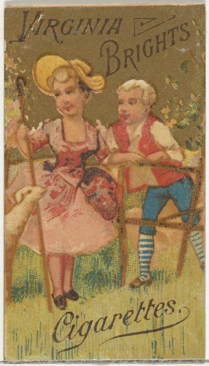 From the Girls and Children series (N64) promoting Virginia Brights Cigarettes for Allen & Ginter brand tobacco products — Allen & Ginter