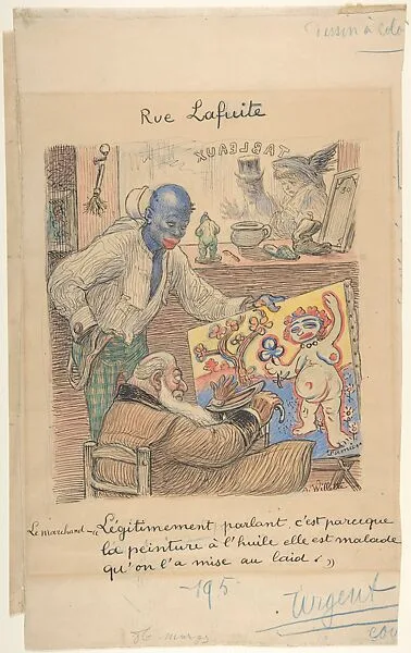 Rue Lafuite (Ambroise Vollard's Gallery on the rue Lafitte) — Adolphe-Léon Willette|Ambroise Vollard