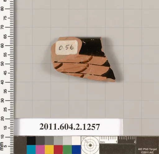 Terracotta rim fragment of a skyphos (deep drinking cup)
