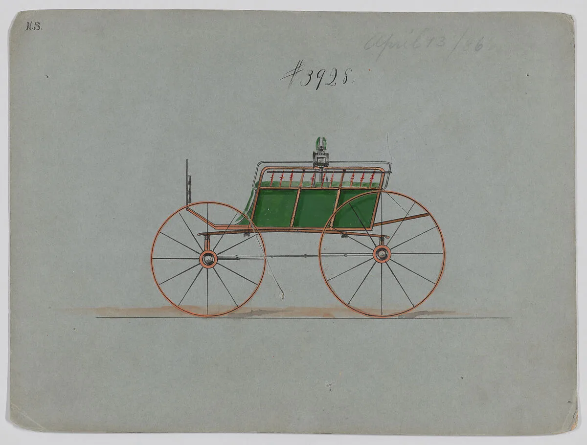 Design for Four Wheel Dog Cart, no. 3928 — Brewster & Co.|Herman Stahmer