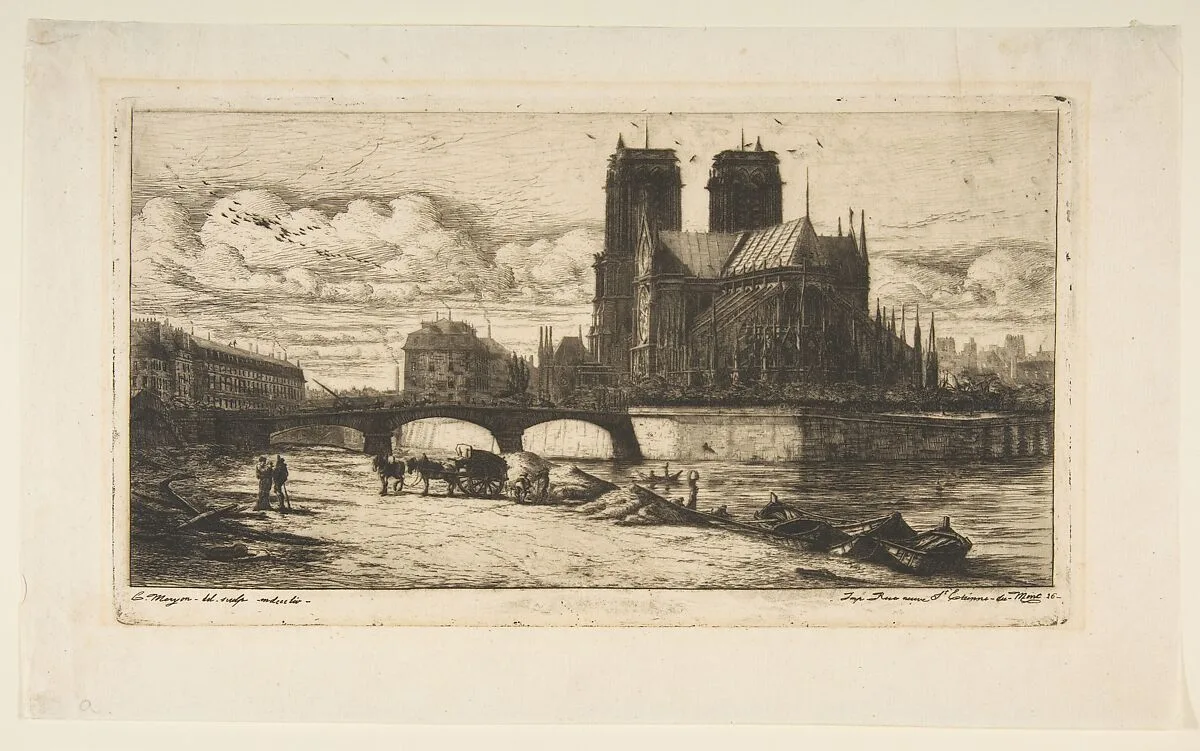 The Apse of Notre-Dame, Paris — Charles Meryon