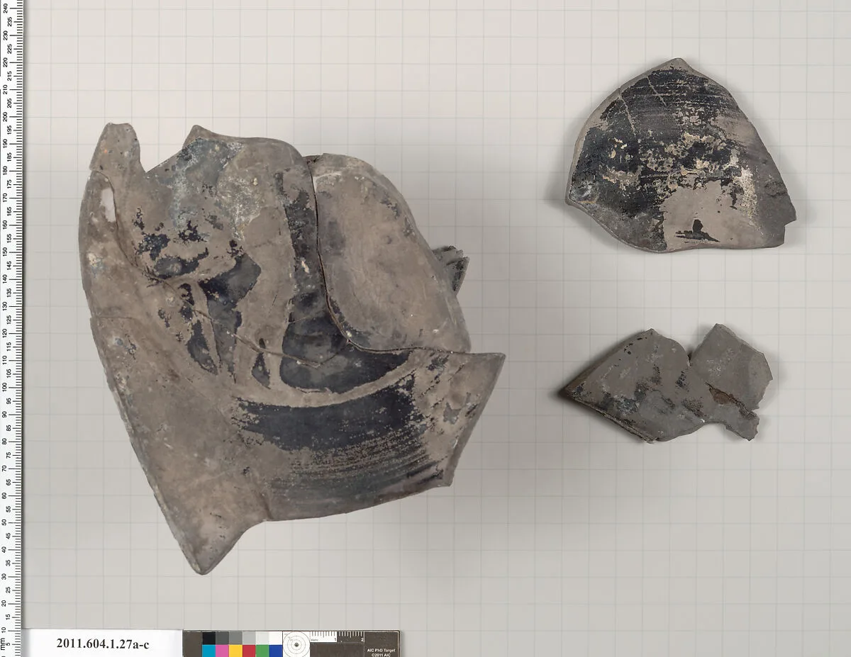 Terracotta fragments of a kylix (drinking cup) — Unknown