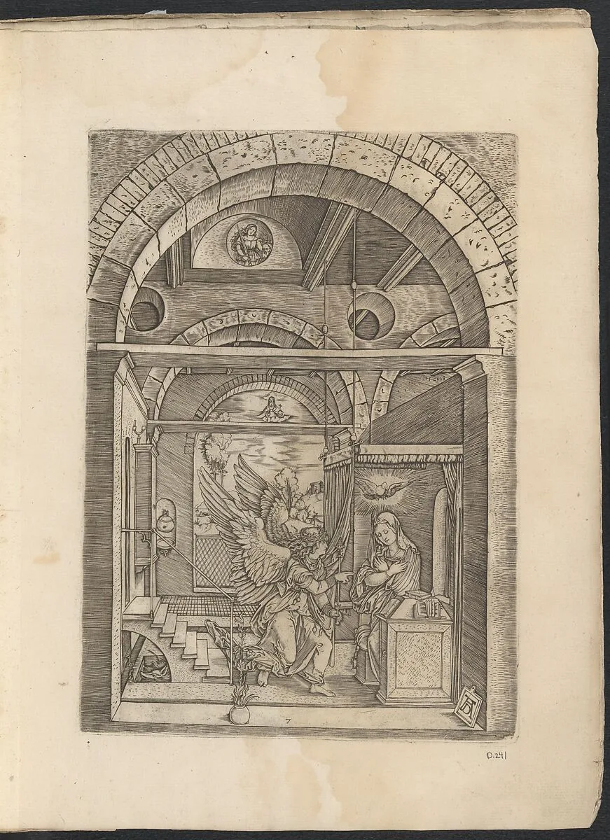 Modern impression of the Adoration of the Magi who approach the Christ Child held by the Virgin — Marcantonio Raimondi|Albrecht Dürer