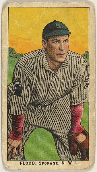 Flood, Spokane, Northwestern League, from the "Obak Baseball Players" set (T212), issued by the American Tobacco Company to promote Obak Mouthpiece Cigarettes — American Tobacco Company
