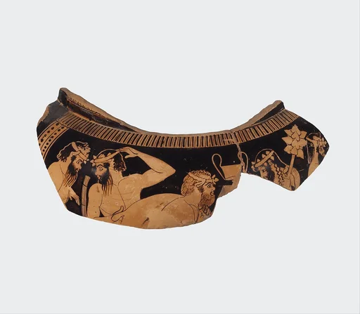 Fragment of a terracotta column-krater (mixing bowl for wine and water)