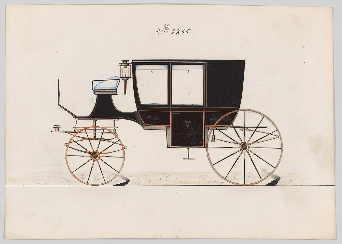 Design for Glass Panel Coach, no. 3265 — Brewster & Co.