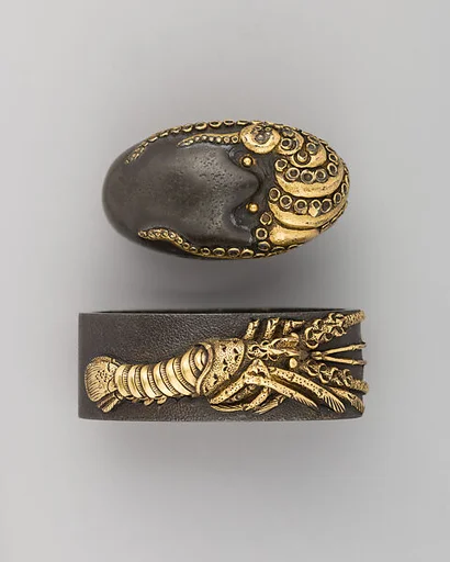 Sword-Hilt Collar and Pommel (Fuchigashira)