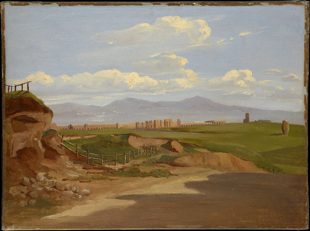 View in the Roman Campagna — Ernest-Joachim Dumax