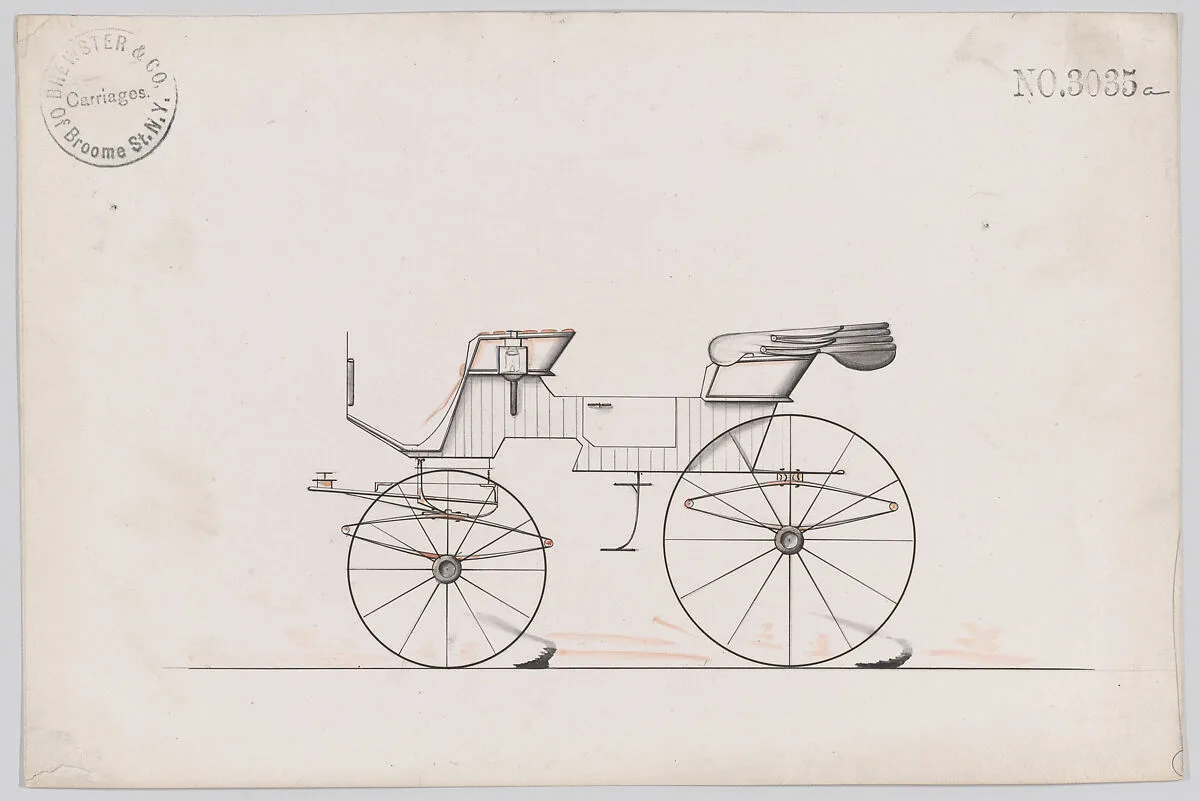 Design for 2 seat Phaeton, no. 3035a — Brewster & Co.