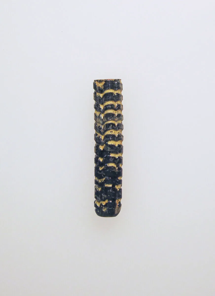 Glass cylindrical bead — Unknown