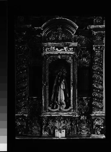 [Church Interior with Madonna and Child Statuary in Niche, Cuba]