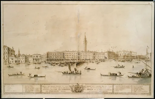 Panorama of Venice from the Bacino di San Marco, Including the Project for the Proposed Teatro Manin