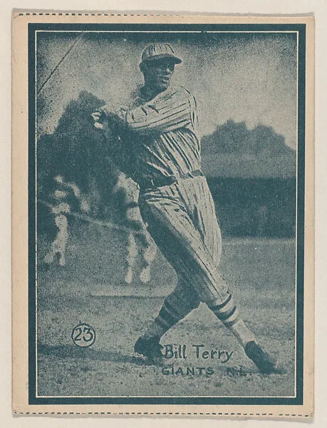 Bill Terry, Giants N.L. from the Baseball trade card series (W517) — Unknown