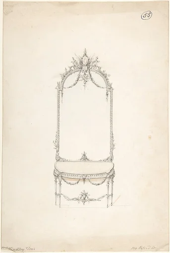 Design for a Side Table and Mirror