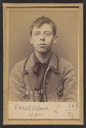 Véret. 0ctave-Jean. 19 ans, né à Paris XXe. Photographe. Anarchiste. 2/3/94.