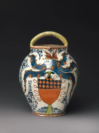 Double-spouted pitcher with arms of the Antinori family