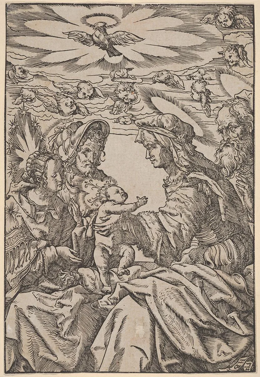 The Holy Family with Saint Anne and Saint Joachim — Hans Burgkmair