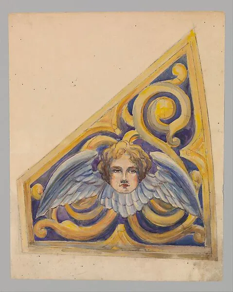 Design for trapezoidal panel — Tiffany Studios|Louis C. Tiffany|Tiffany Glass and Decorating Company|Tiffany Glass Company