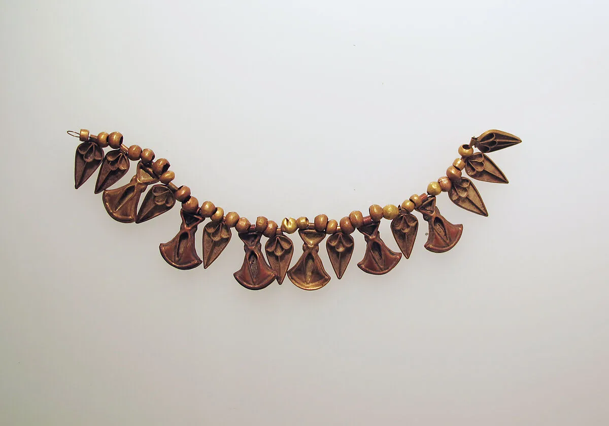 Bead pendant, with lotus flowers — Unknown