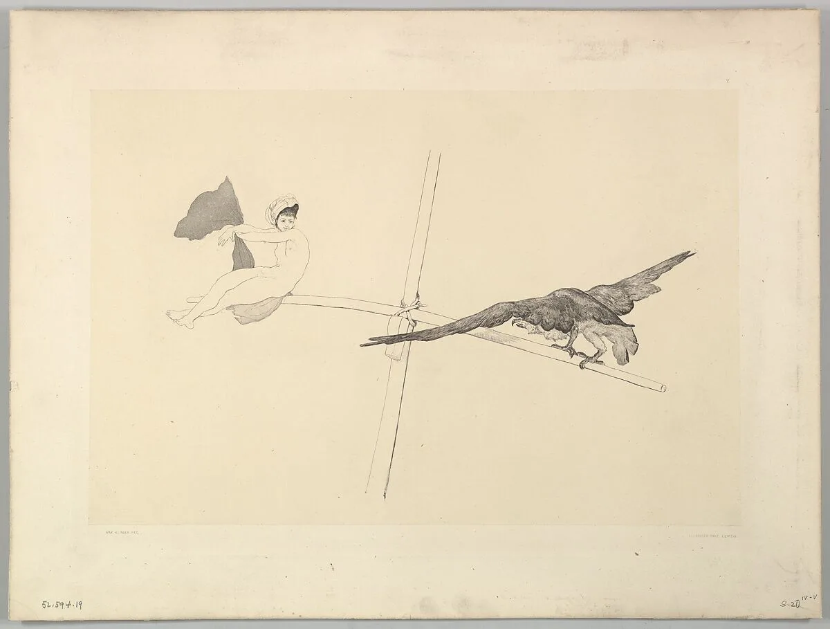 Schaukel, from the series Radierte Skizzen — Max Klinger