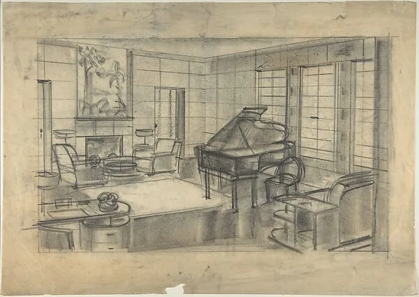Preliminary Design for a Sitting Room with a Grand Piano — Arundell Clarke Ltd.