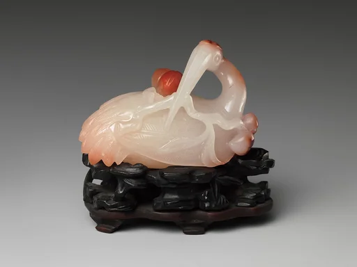清 瑪瑙俏色仙鶴水滴|Water dropper in the shape of a crane