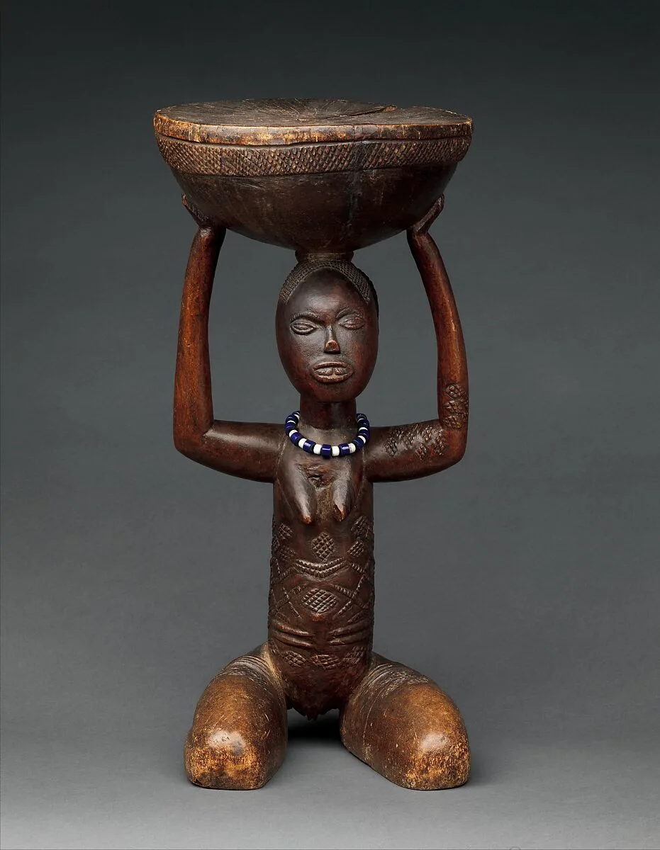 Royal Seat (Lupona): Female Caryatid — Luba artist